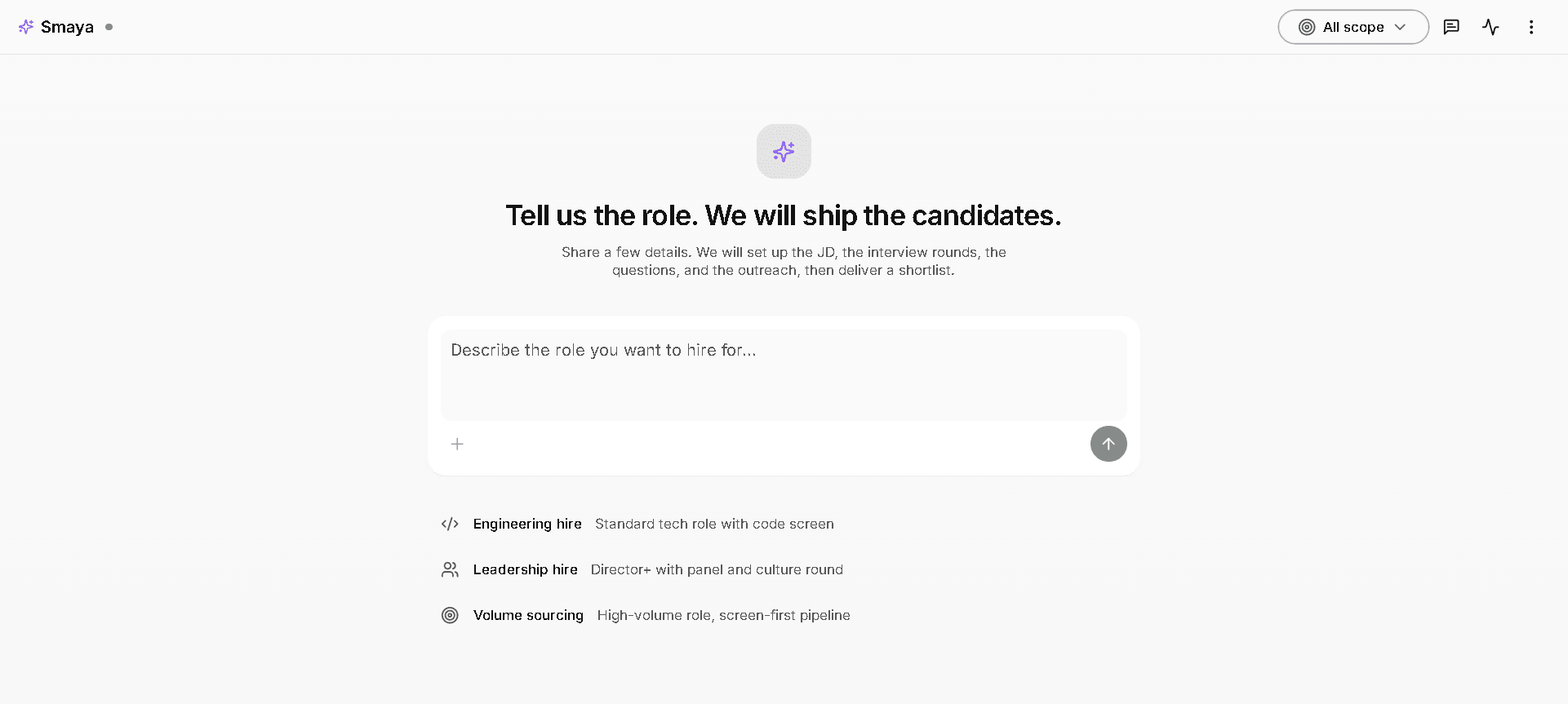 Smaya role orchestration interface