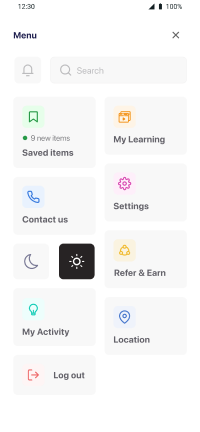Application menu